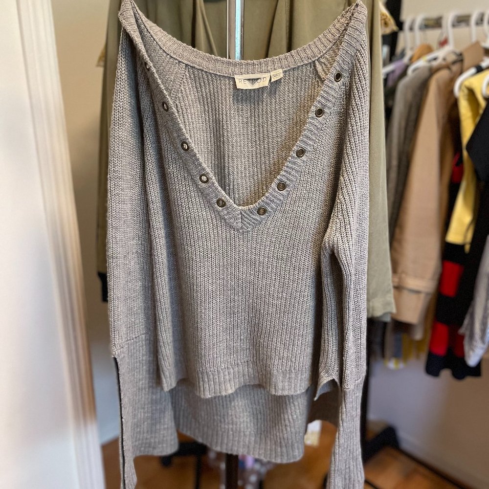 Grey Throw Sweater